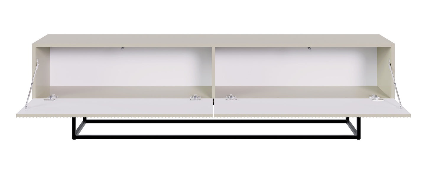 TV skapis Velda 175/46/31 cm bēšs/melns