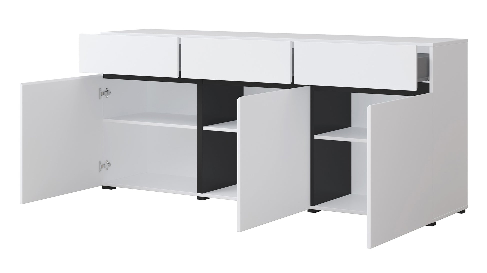 Kumode Kruzat 180/78/40 cm balts - N1 Home