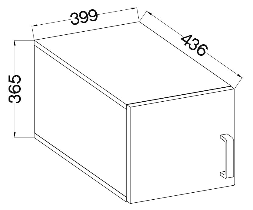 Biroja kabinets Stun 37/40/44 cm pelēks - N1 Home