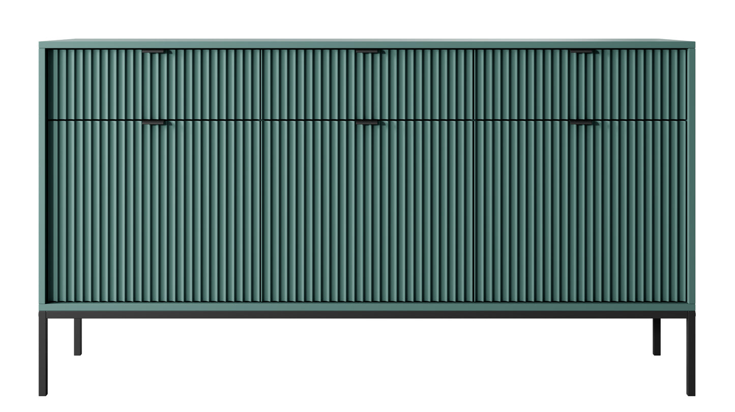 Kumode NV 154/83/39 cm olīves/melns - N1 Home