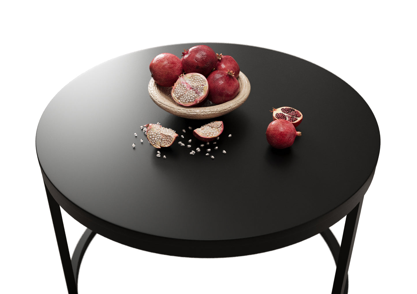 BELLO Apaļš kafijas galdiņš 60 cm, matēts melns - N1 Home