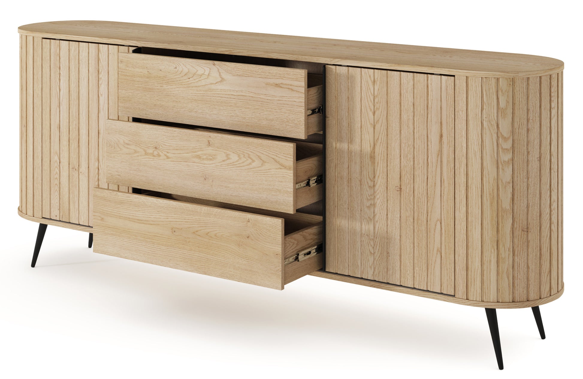 Kumode Lavas 196/81/40 cm Kremonas ozols - N1 Home