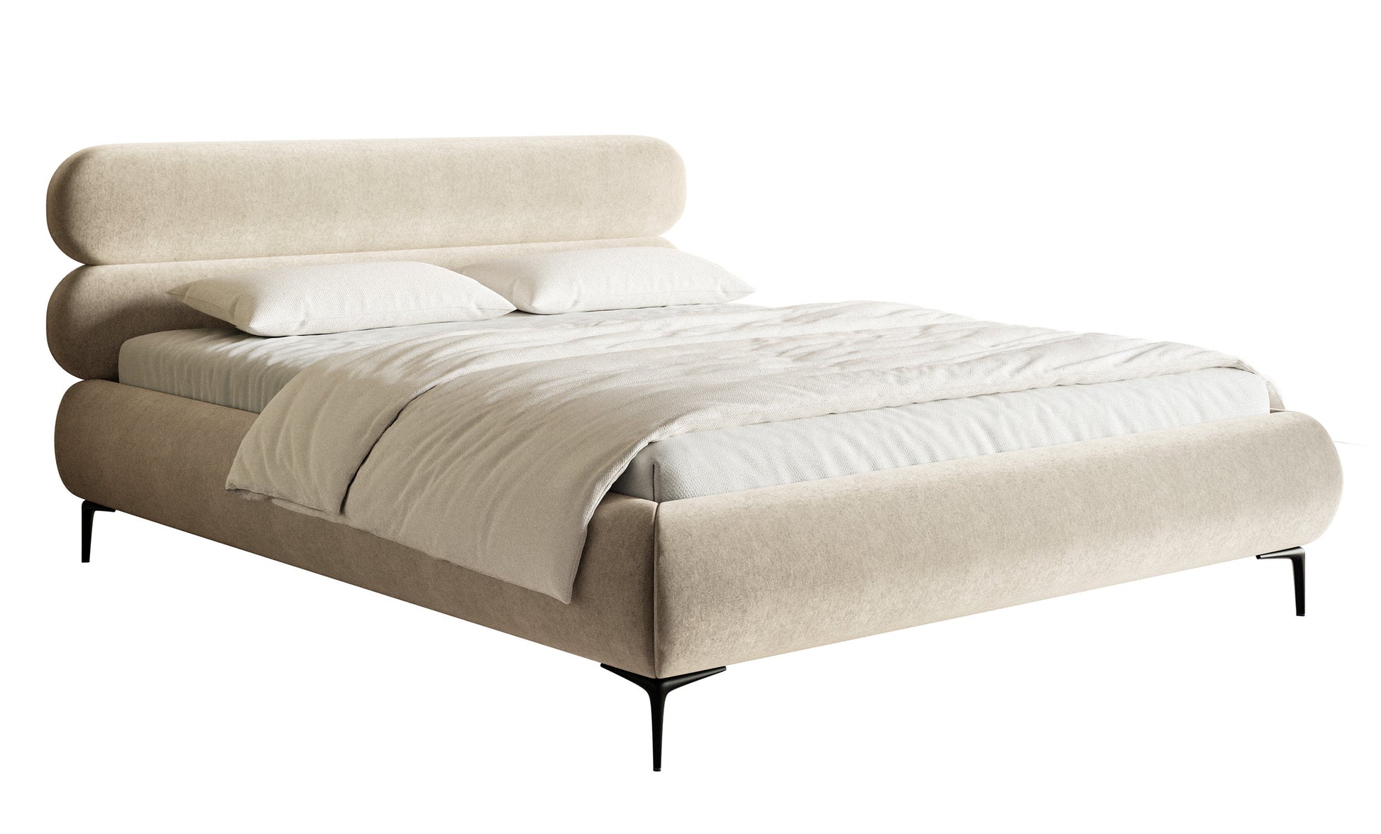 Gulta  Loure 140/160/180x200 cm Amon 17/melns kājas - N1 Home