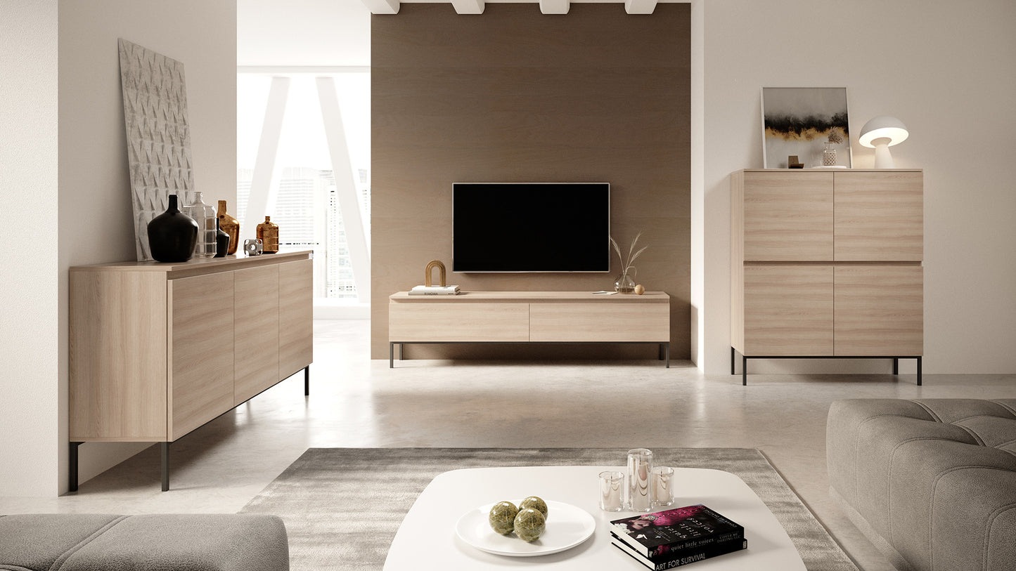 Kumode Bommo 100/122/35 cm Linberga ozols - N1 Home