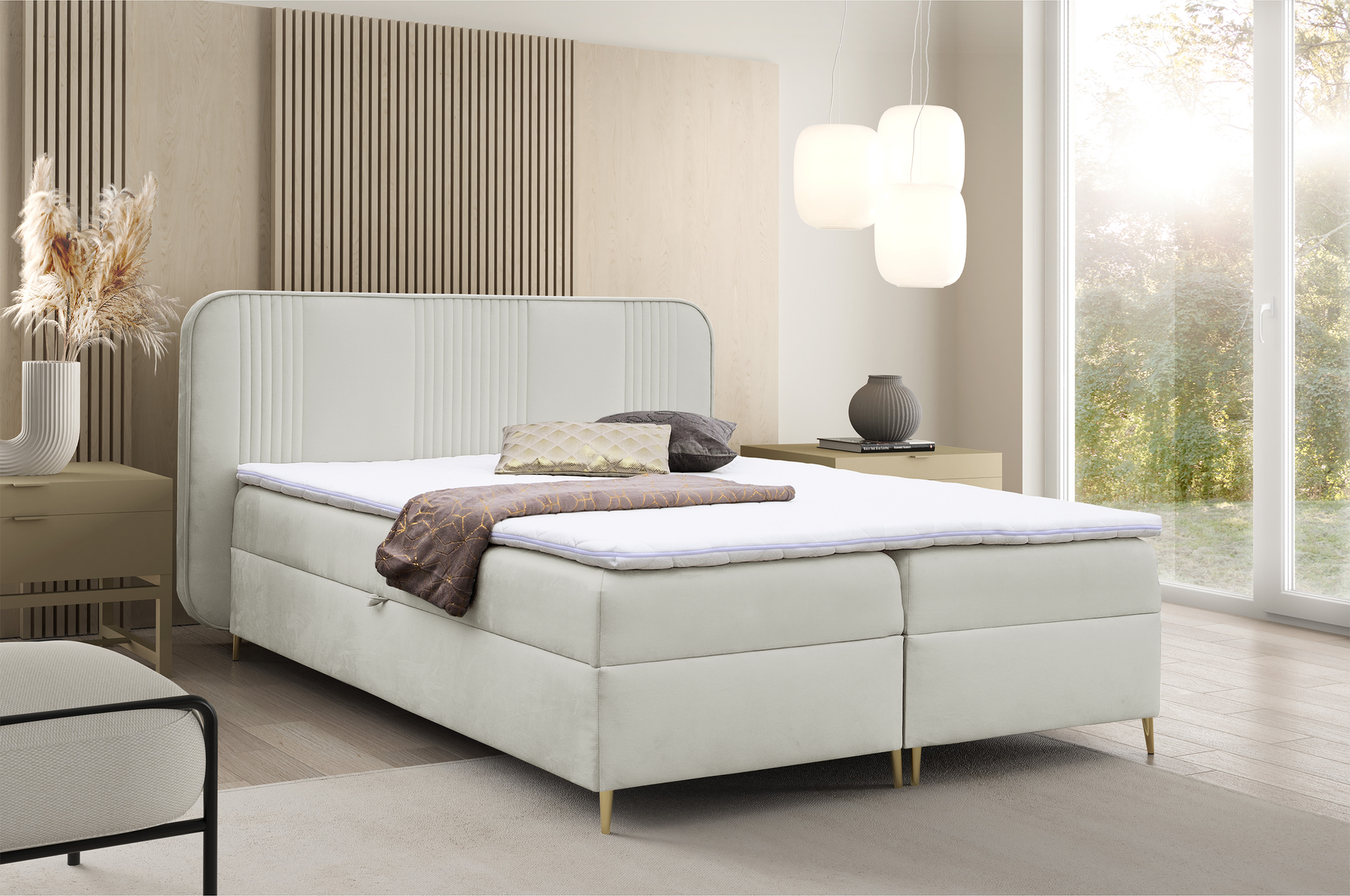 Kontinentālā gulta Clarens 140/160/180x200 cm Magic Velvet 2274 - N1 Home