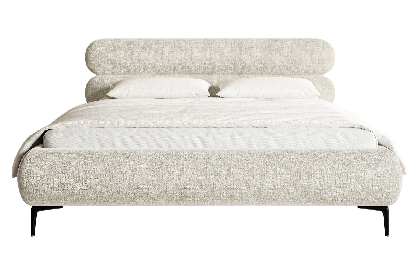 Gulta  Loure 140/160/180x200 cm Perfect Harmony 02/melns kājas - N1 Home