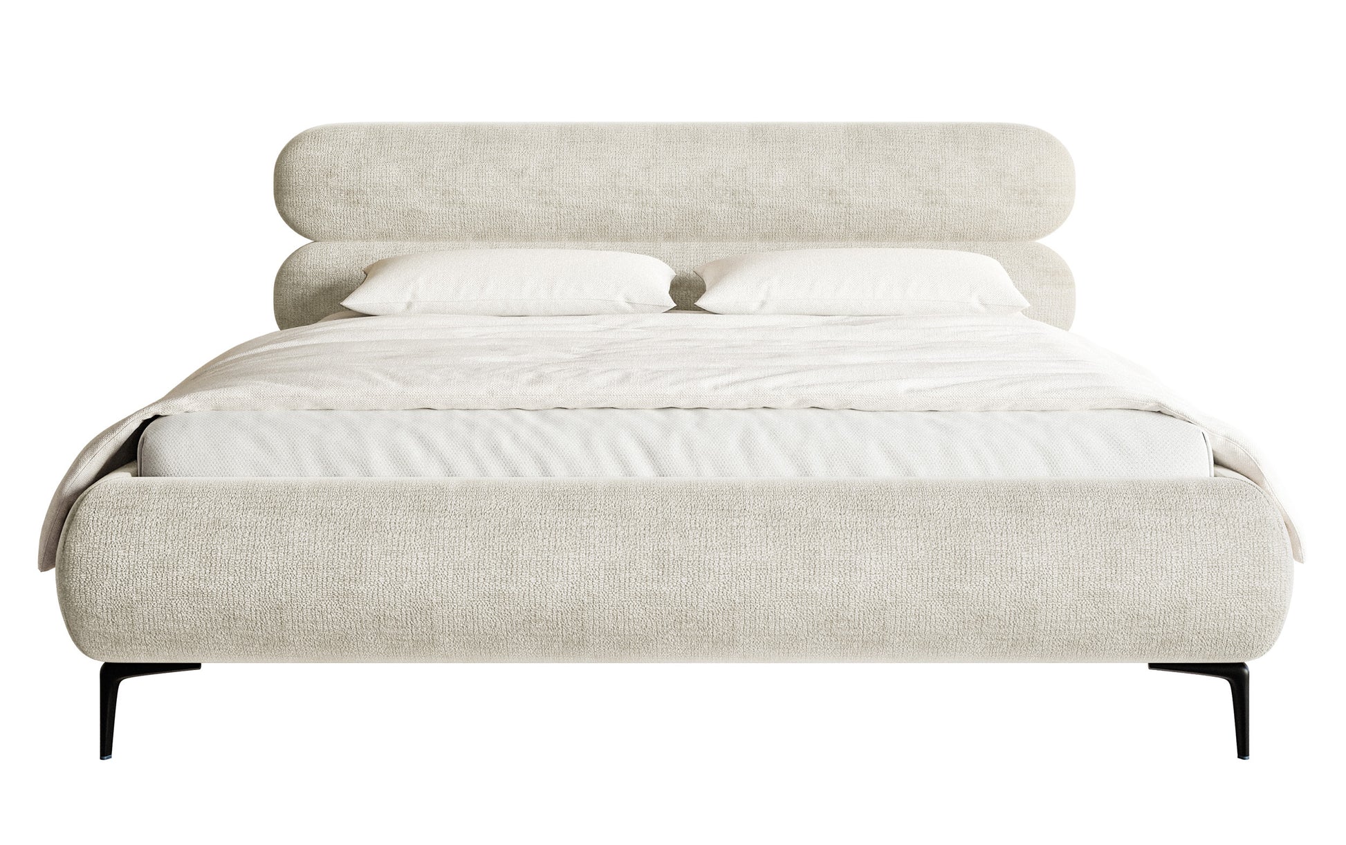 Gulta  Loure 140/160/180x200 cm Perfect Harmony 02/melns kājas - N1 Home