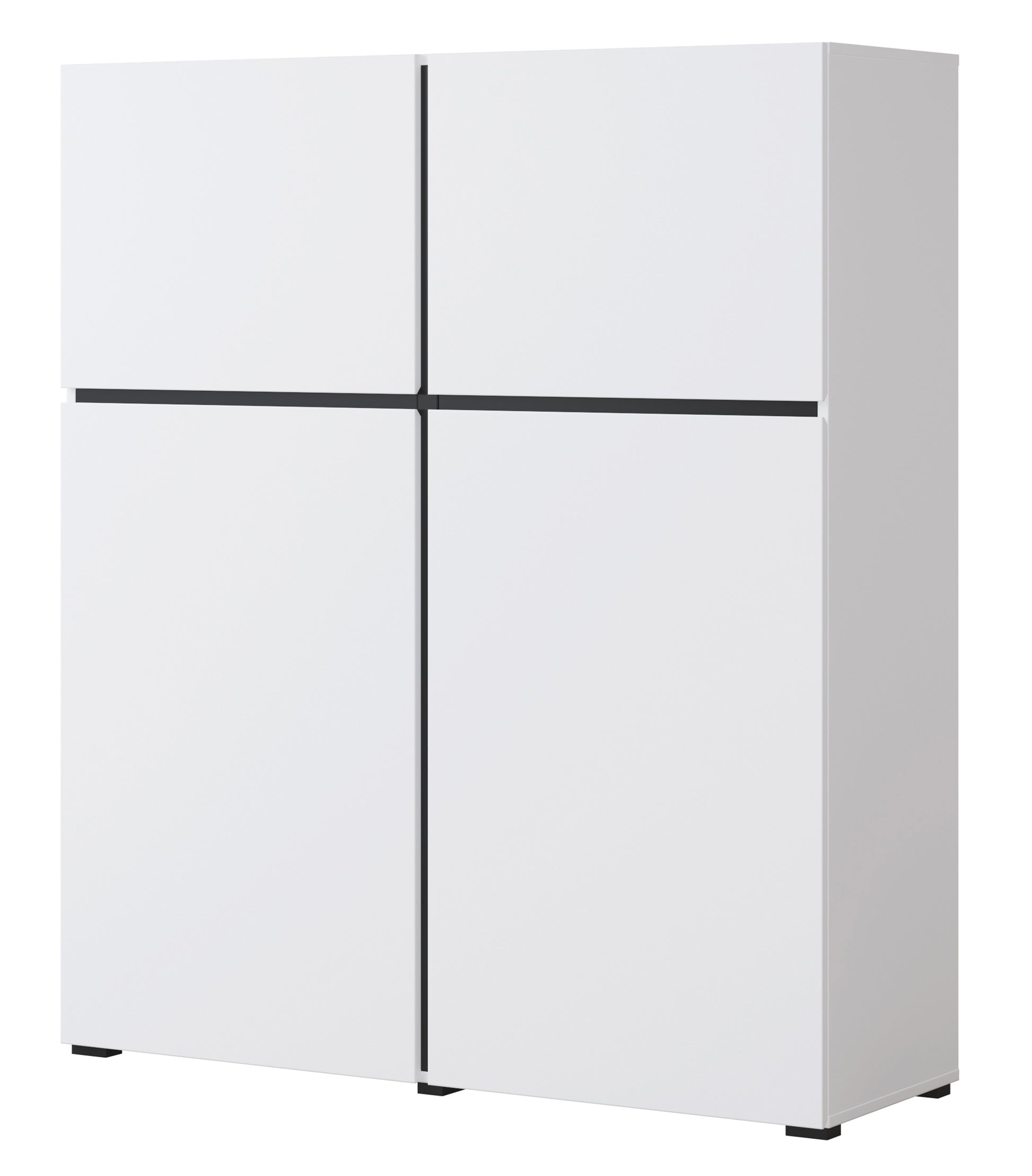 Kumode Kruzat 119/139/40 cm balts - N1 Home