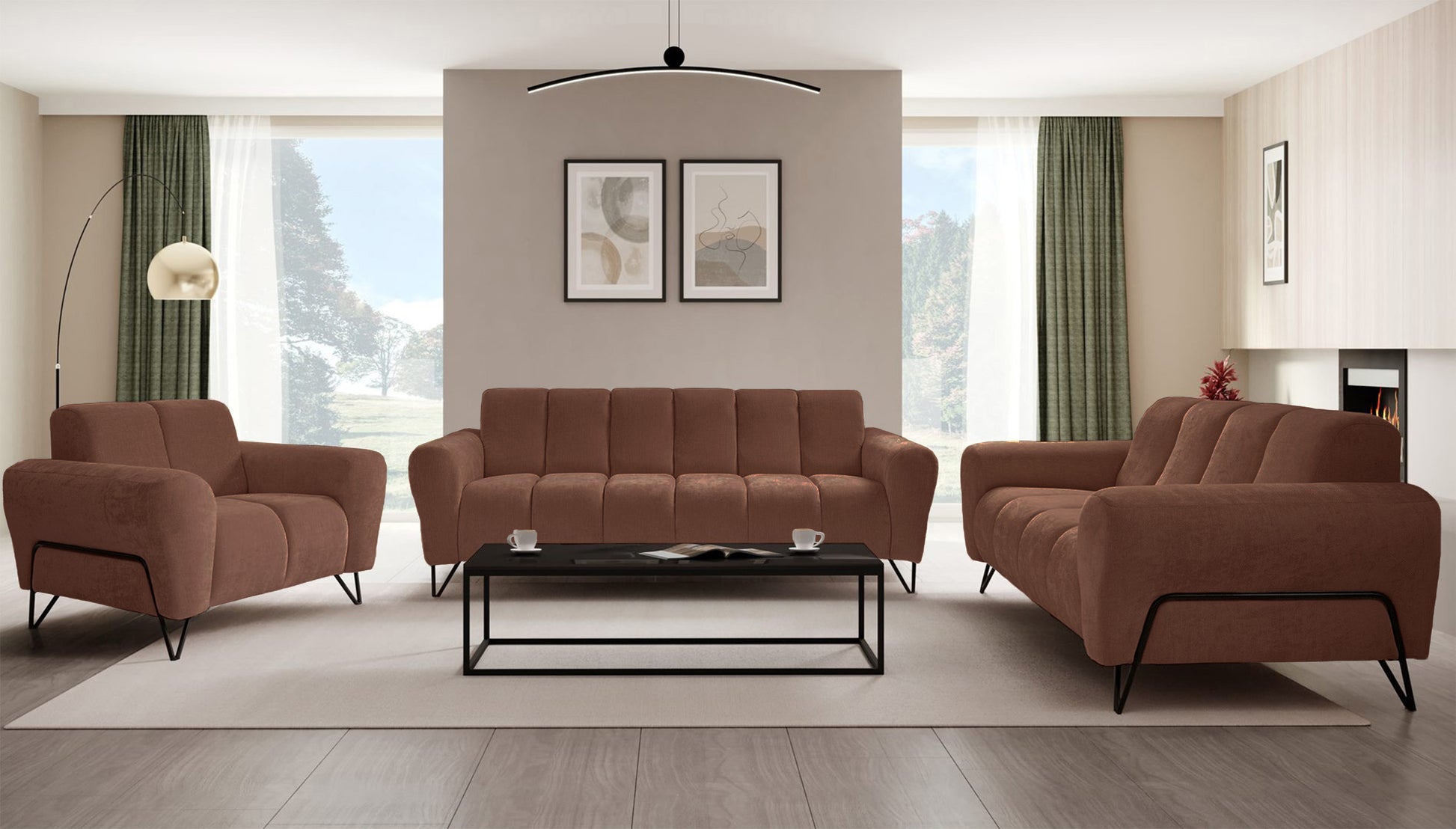 Dīvāns Volio 83/220/98 cm Storm 54 - N1 Home