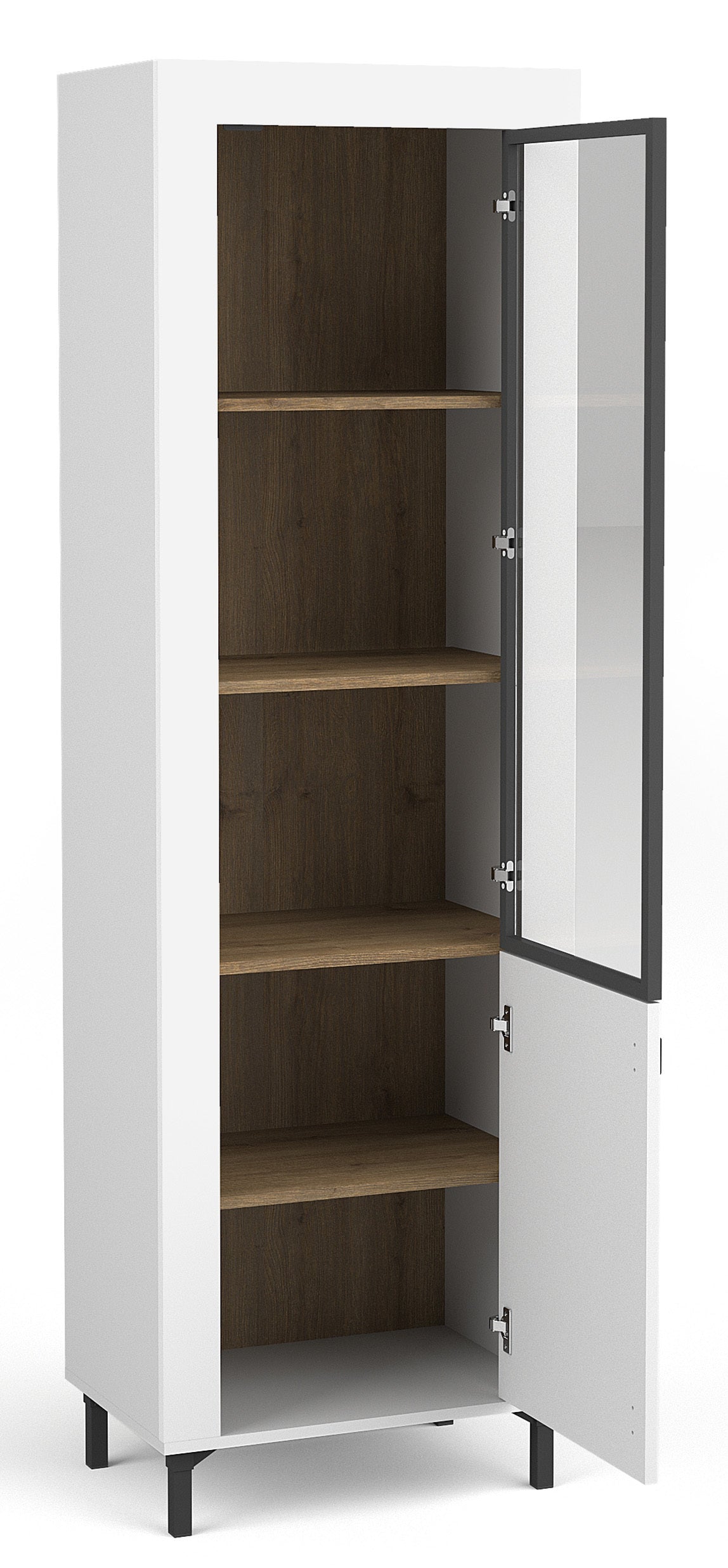 Vitrīna Lamos 56/148/38 cm balts/melns