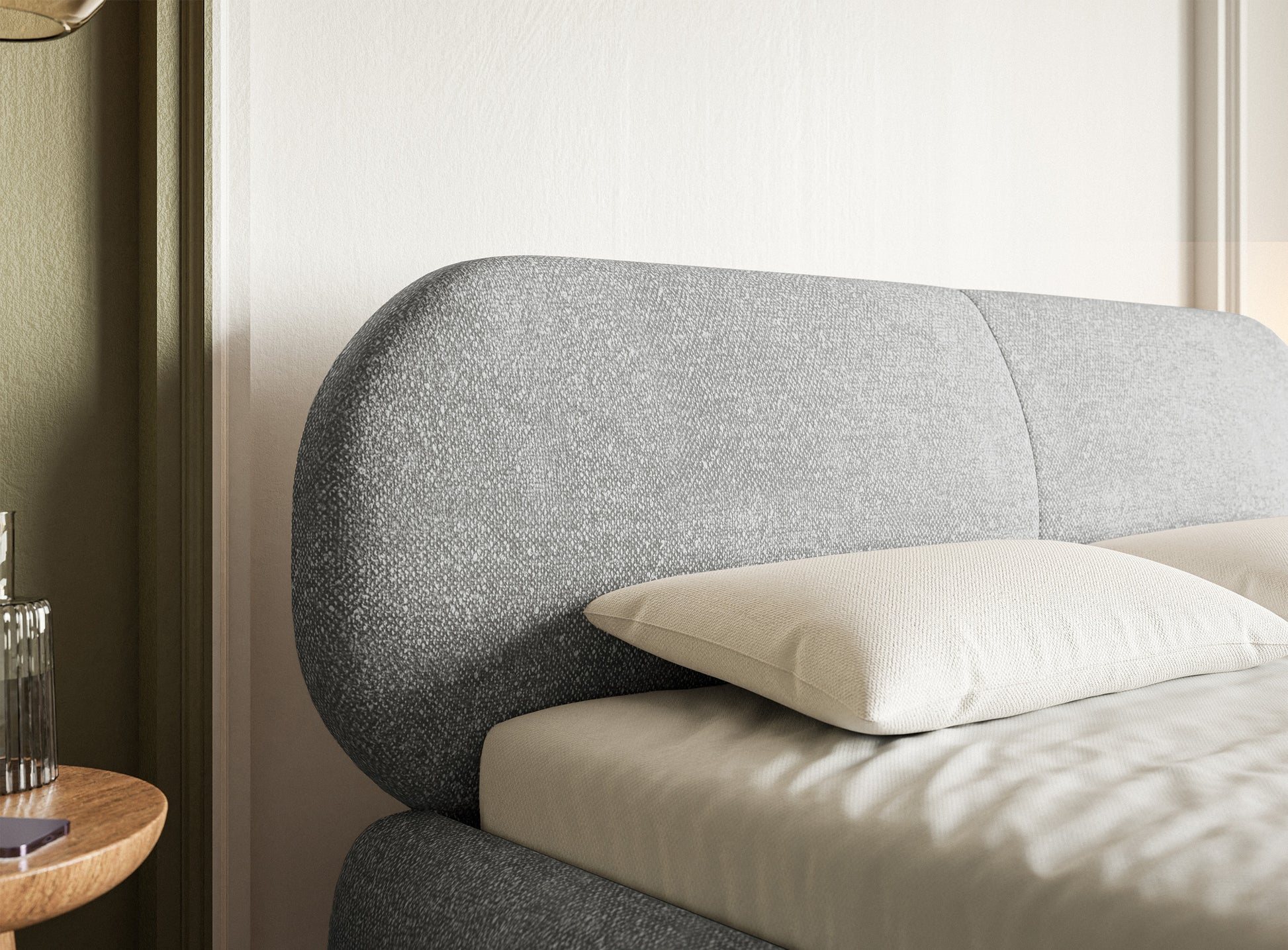 Gulta ar konteineru Valeo 140/160/180x 200 cm Melody 3 (Agmamito), melnas kājas - N1 Home