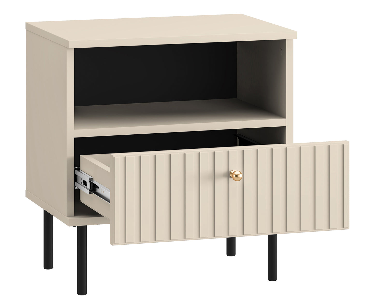 Naktsskapītis Galeto 53/50/34 bēšs - N1 Home