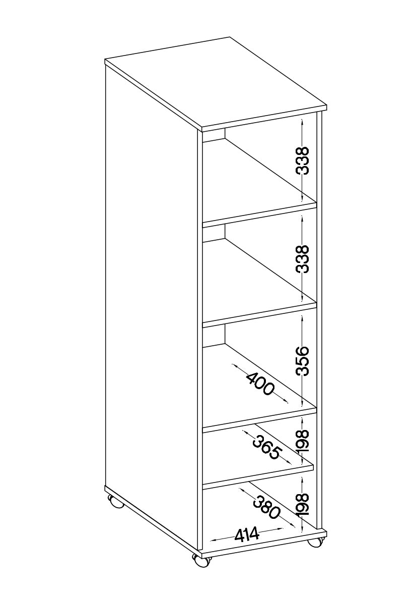 Biroja skapis Stun  159/45/42 cm pelēks - N1 Home