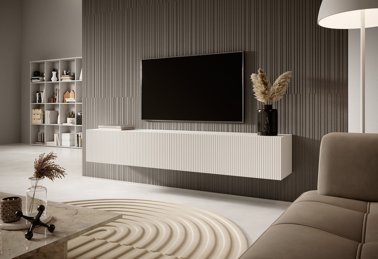 TV skapis Velda 175/28/31 cm balts