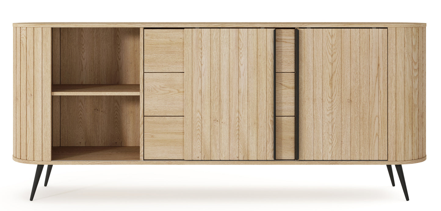 Kumode Lavas 196/81/40 cm Kremonas ozols - N1 Home