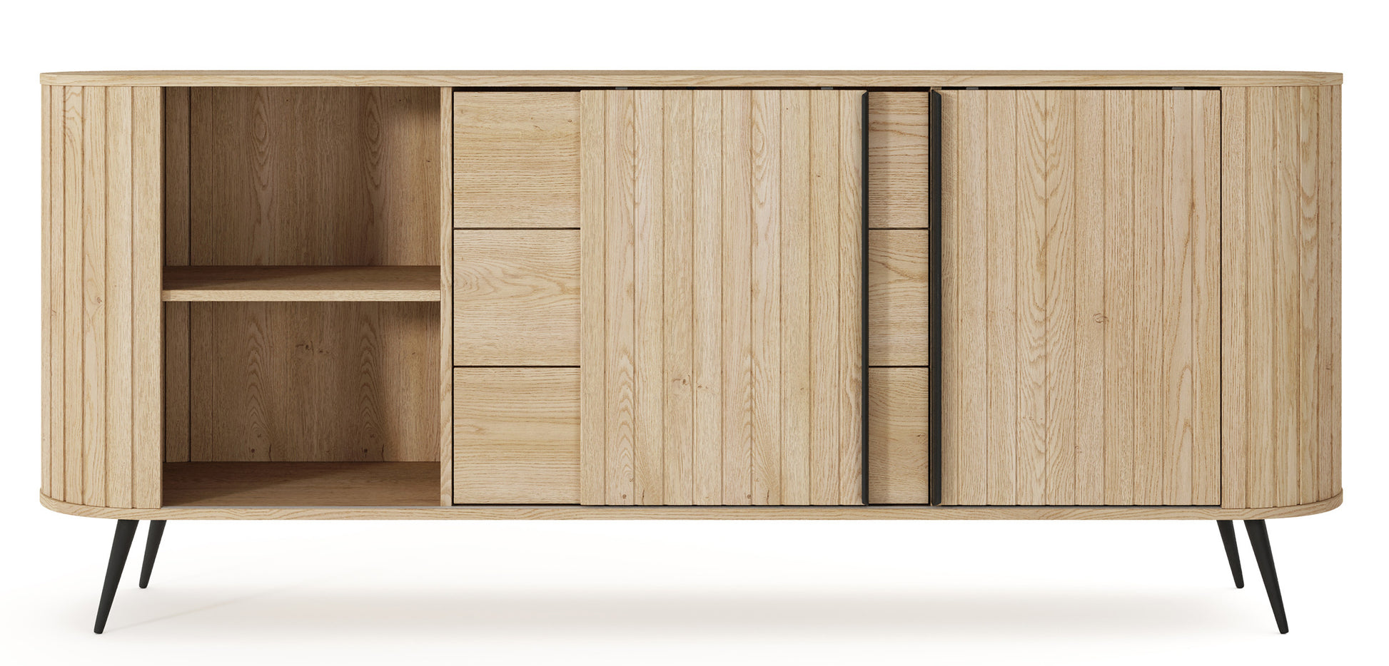 Kumode Lavas 196/81/40 cm Kremonas ozols - N1 Home