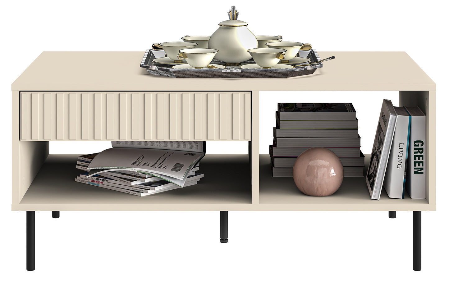 Kafijas galds Galeto 48/100/60 cm bēšs - N1 Home