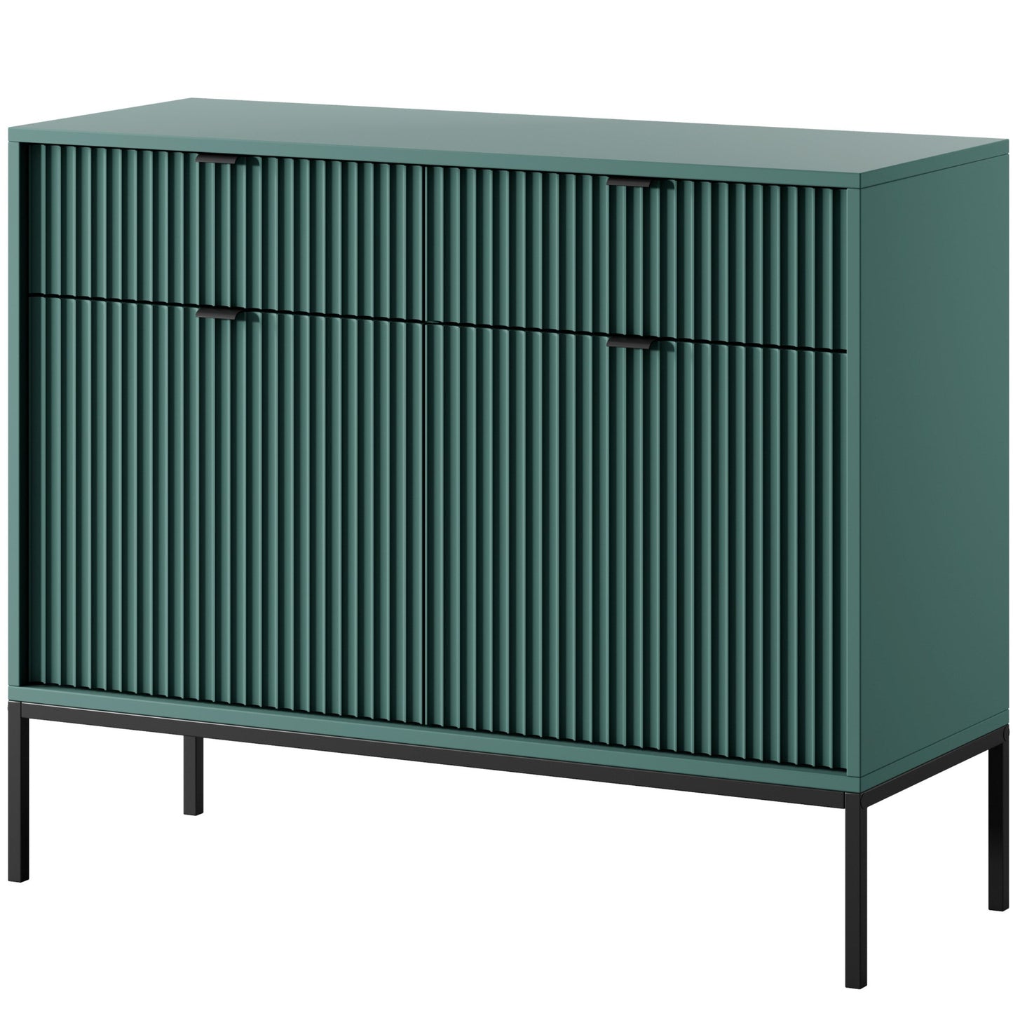 Kumode NV 104/83/39 cm olīves/melns - N1 Home