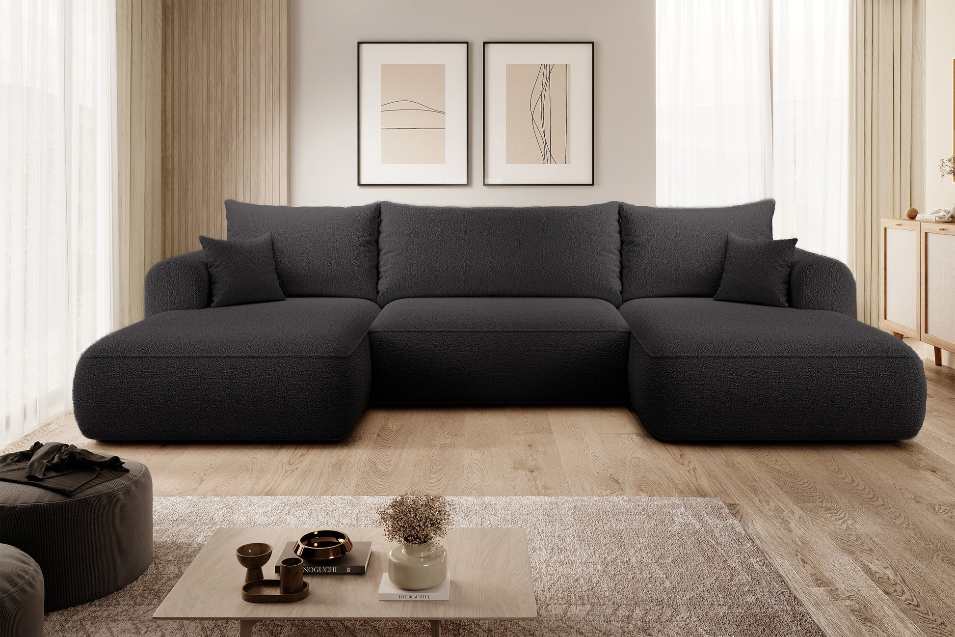 Dīvāns Ovors U 380/95/167 cm Abriamo 9 - N1 Home