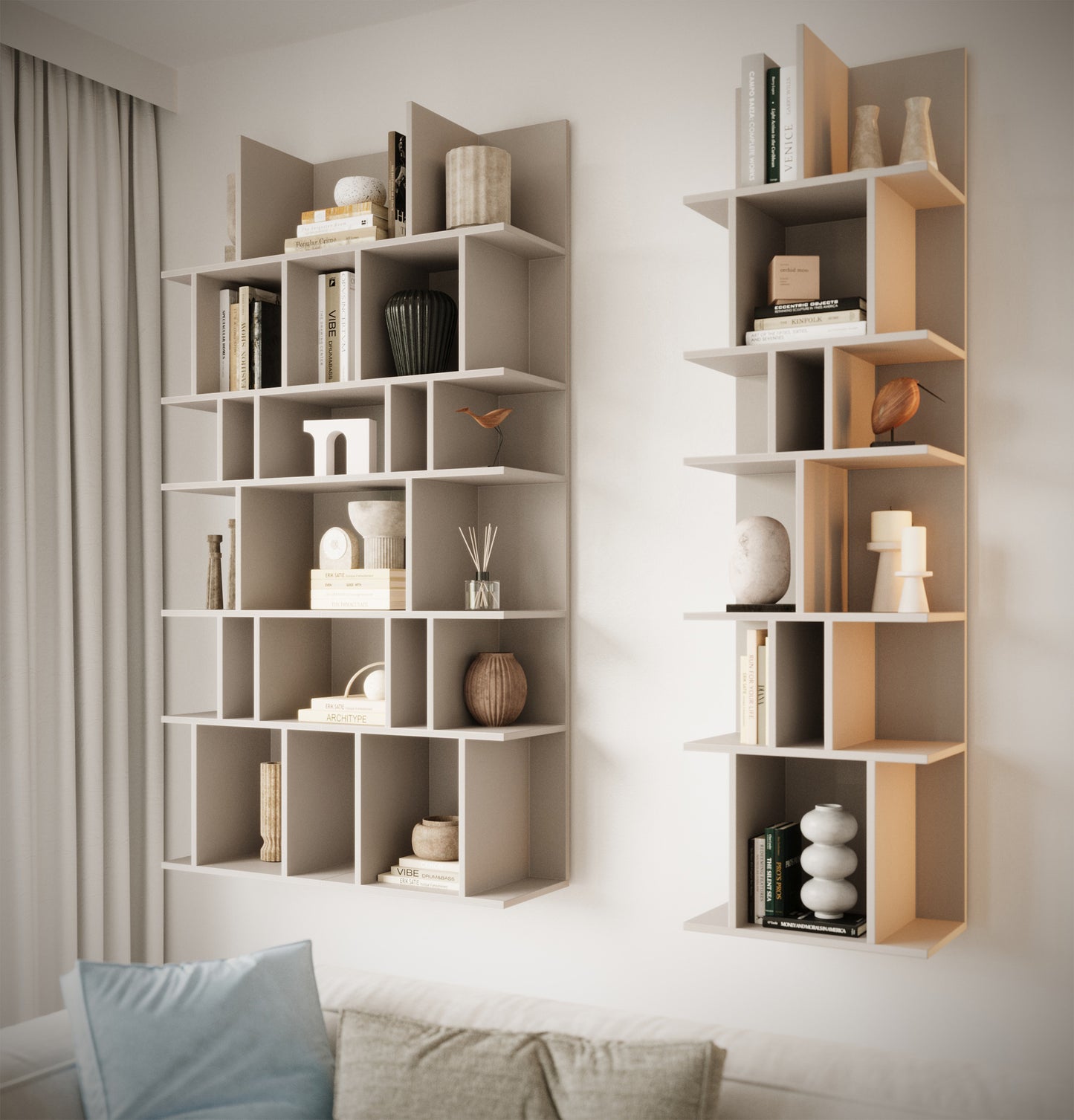 Atvērts plaukts Bommo 50/180/30 cm kašmirs