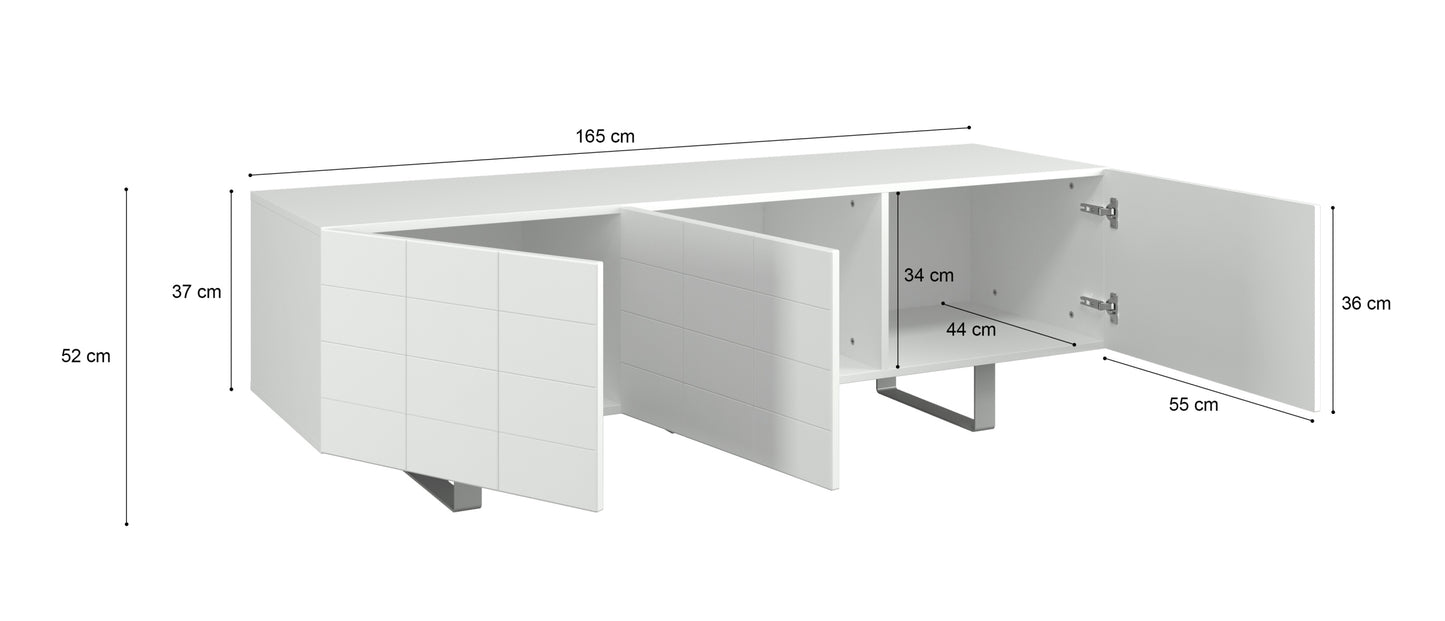 TV skapis Gontal 165/52/45 cm balts