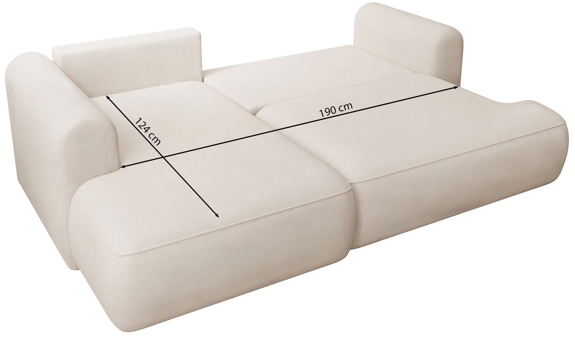 Dīvāns Ovors mini 239/93/156 cm Storm 34 - N1 Home