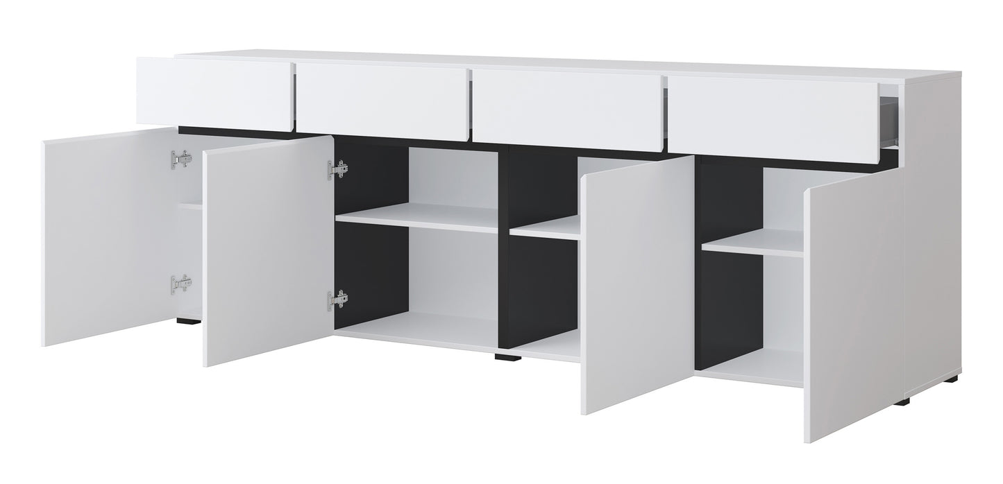 Kumode Kruzat 224/78/40 cm balts - N1 Home