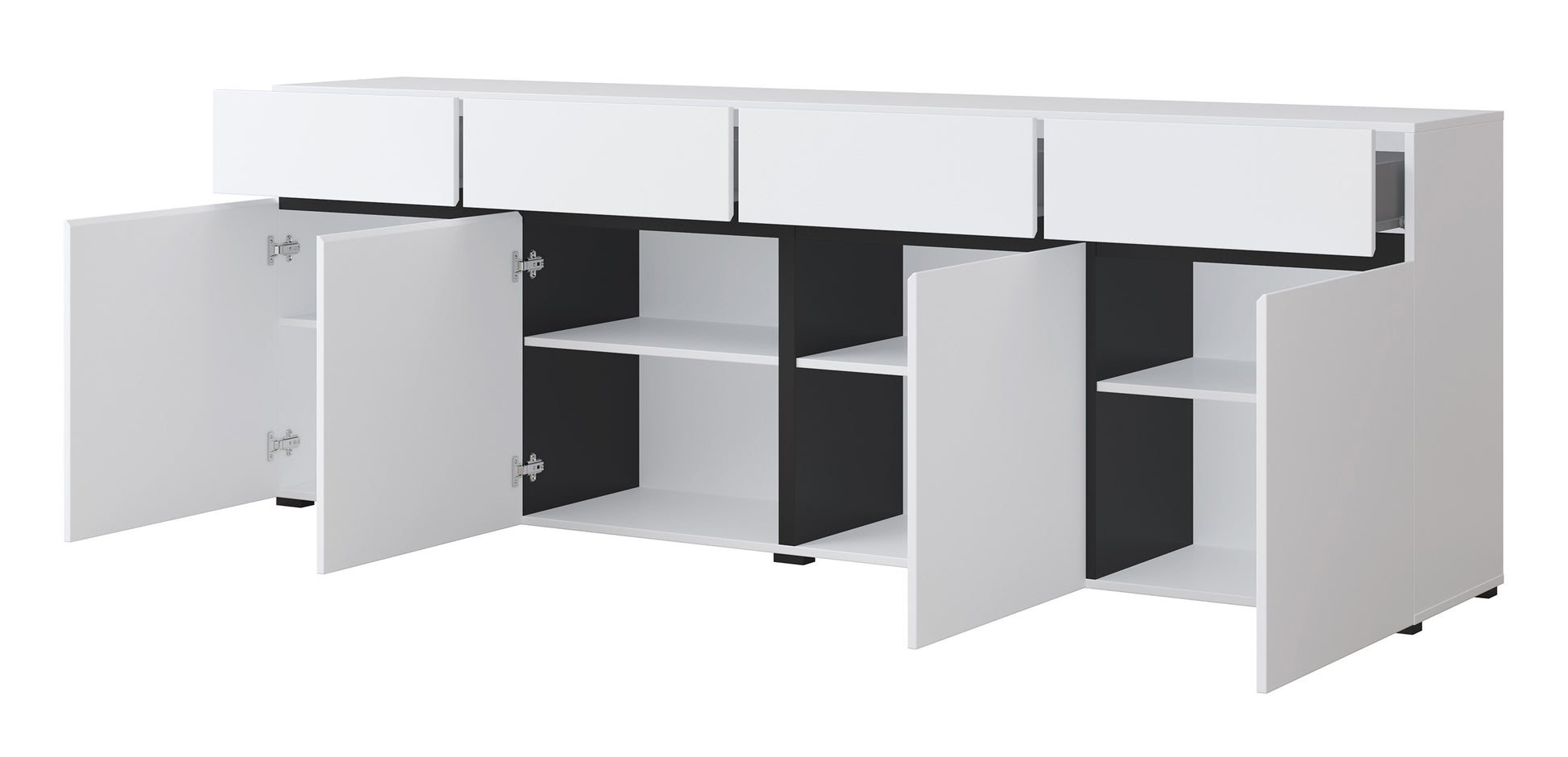 Kumode Kruzat 224/78/40 cm balts - N1 Home