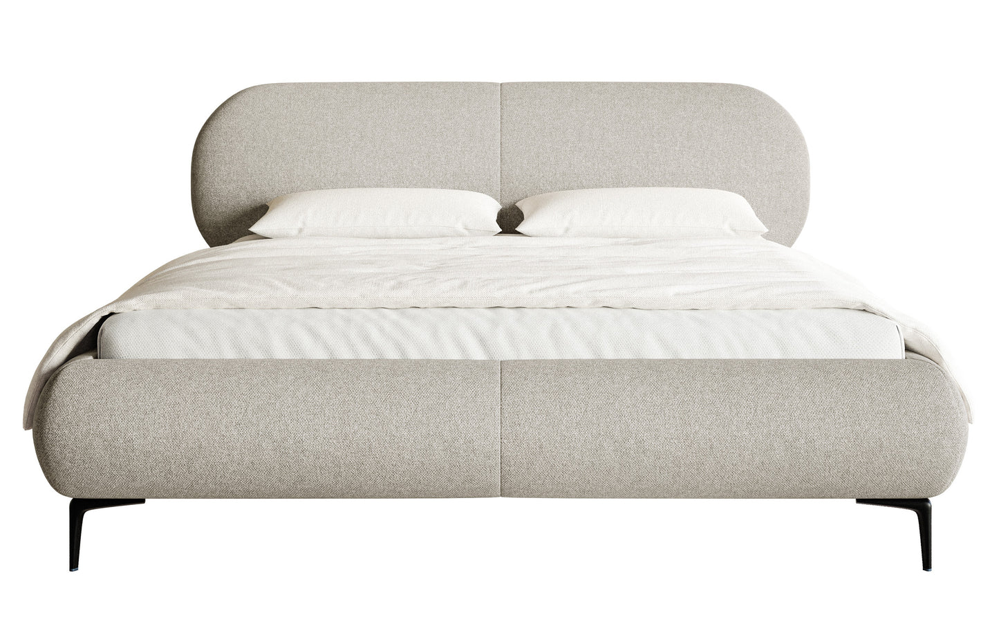 Gulta ar konteineru Valeo 140/160/180x 200 cm Toronto 02 (Lech), melnas kājas - N1 Home