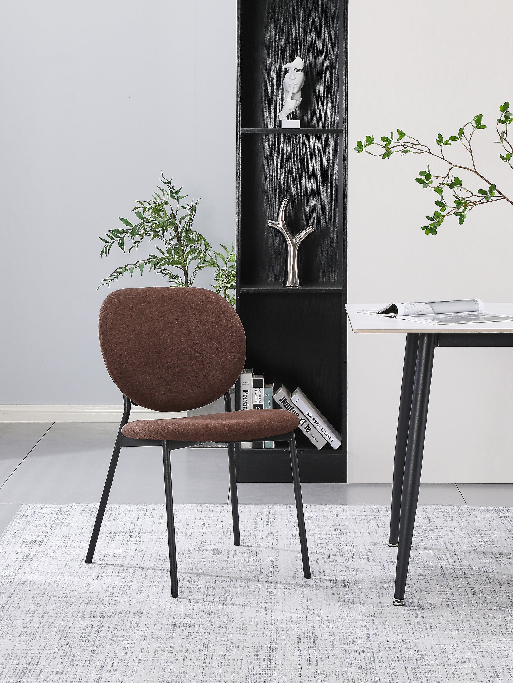 Krēsls Brokt 79/49/56 cm tumši brūns - N1 Home