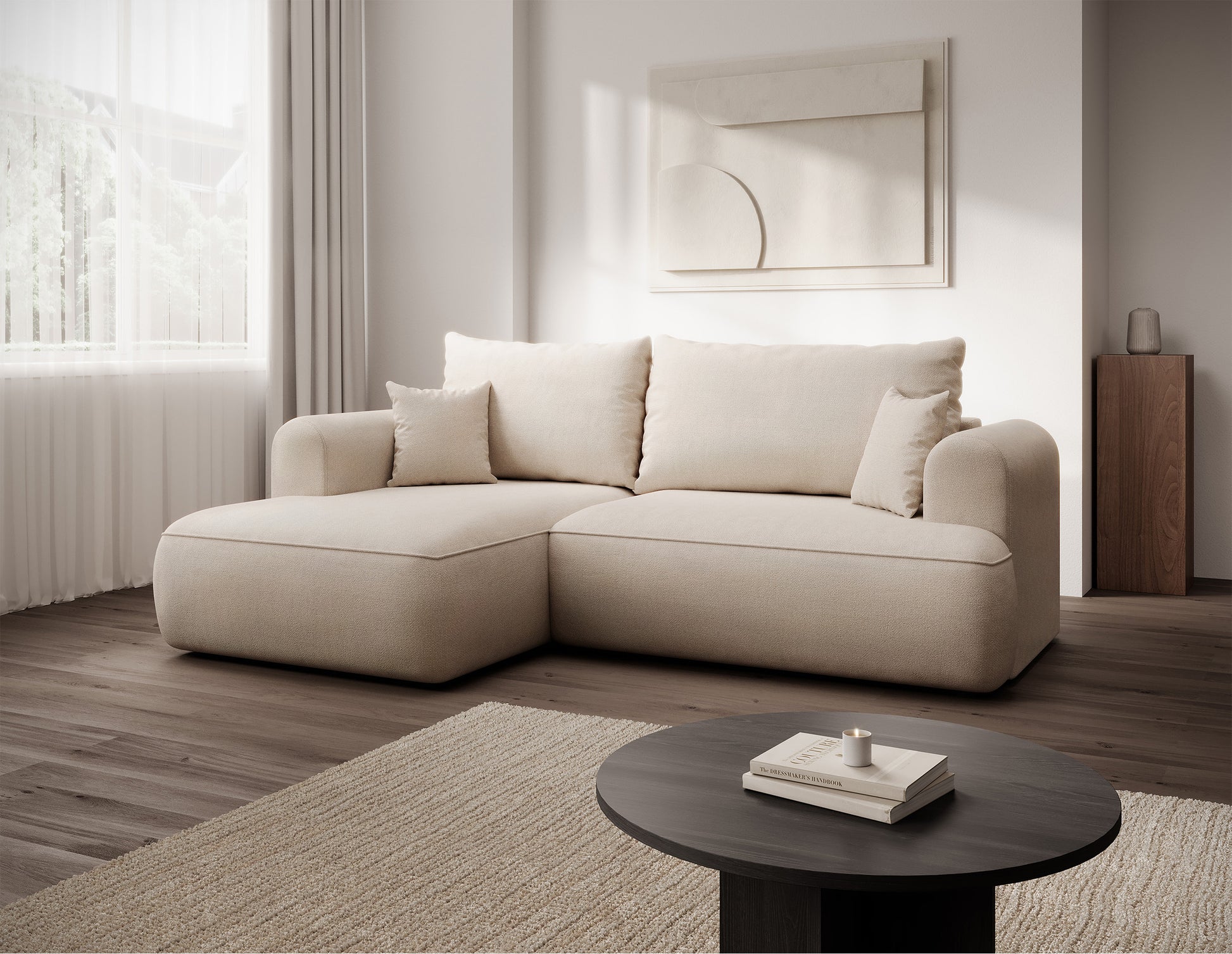 Dīvāns Ovors mini 239/93/156 cm Storm 02 - N1 Home