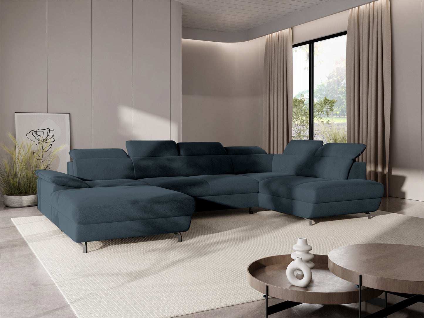 Dīvāns Lamigo U 80/333/203 cm Castel 79