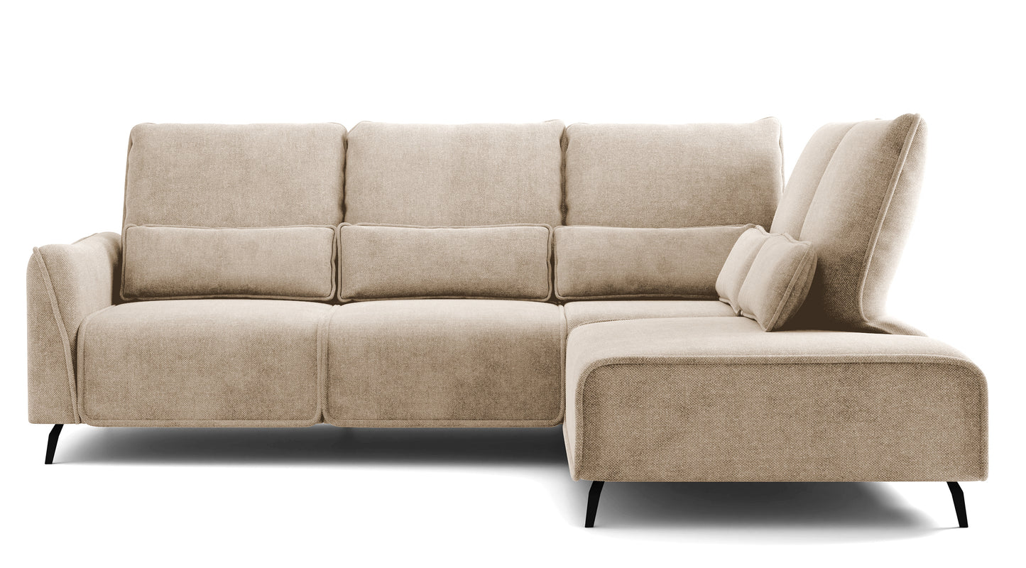 Dīvāns ar pufu Ruma 94/260/208 cm Storm 06