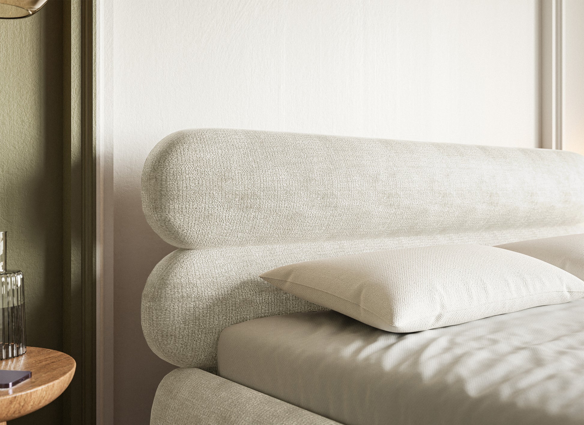 Gulta  Loure 140/160/180x200 cm Perfect Harmony 02/melns kājas - N1 Home