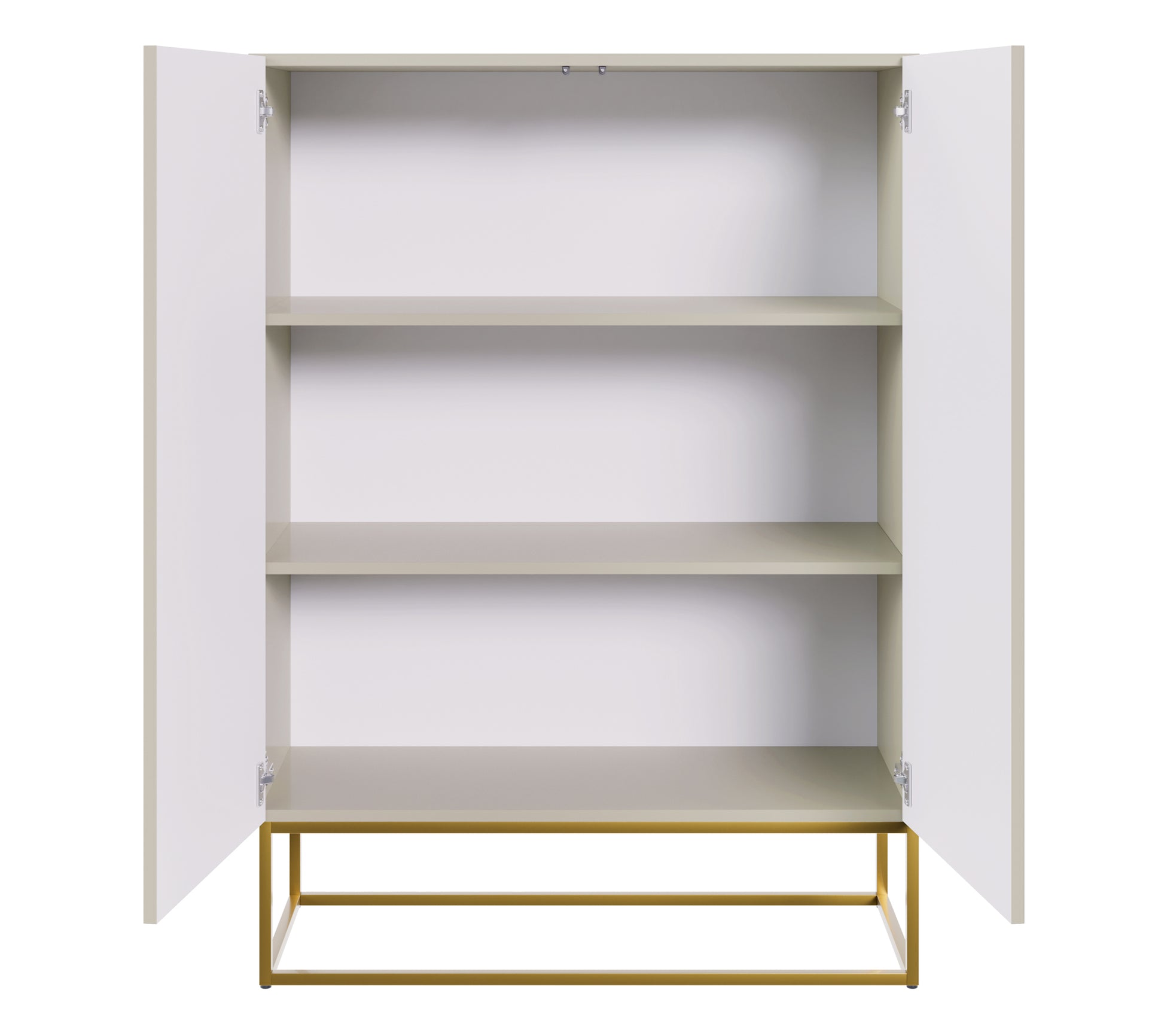 Kumode Velda 90/125/38 cm bēšs/zelts - N1 Home