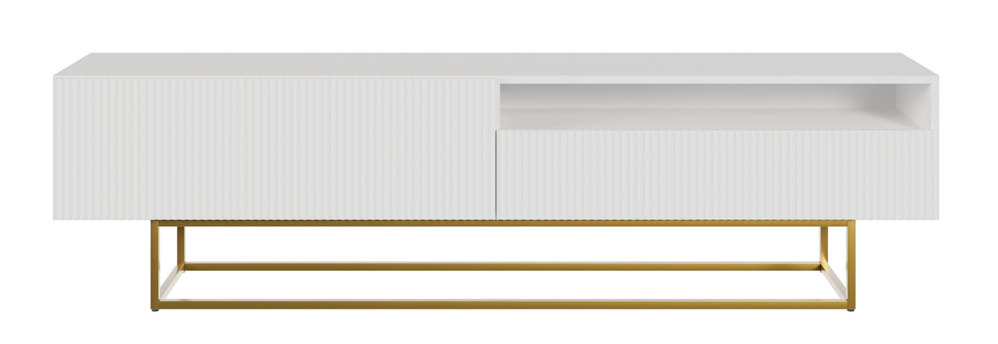 TV skapis Velda A 175/46/31 cm balts/zelts