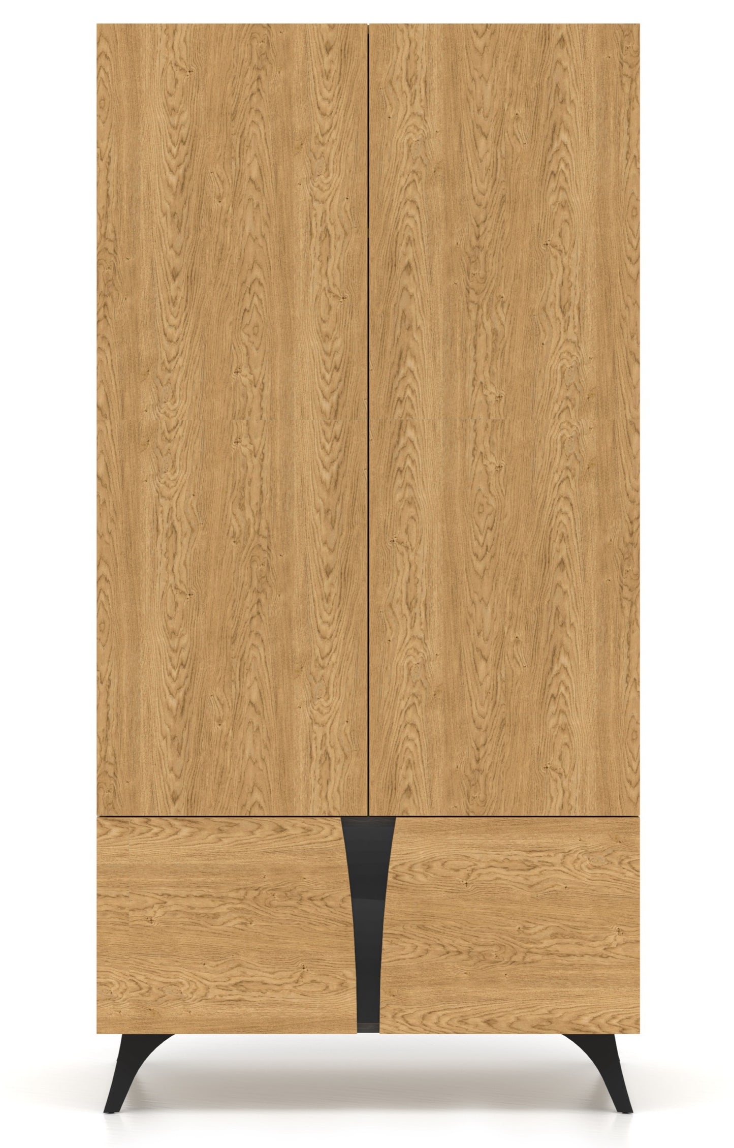 Skapis Toskana 189/57/38 cm ozols/melns