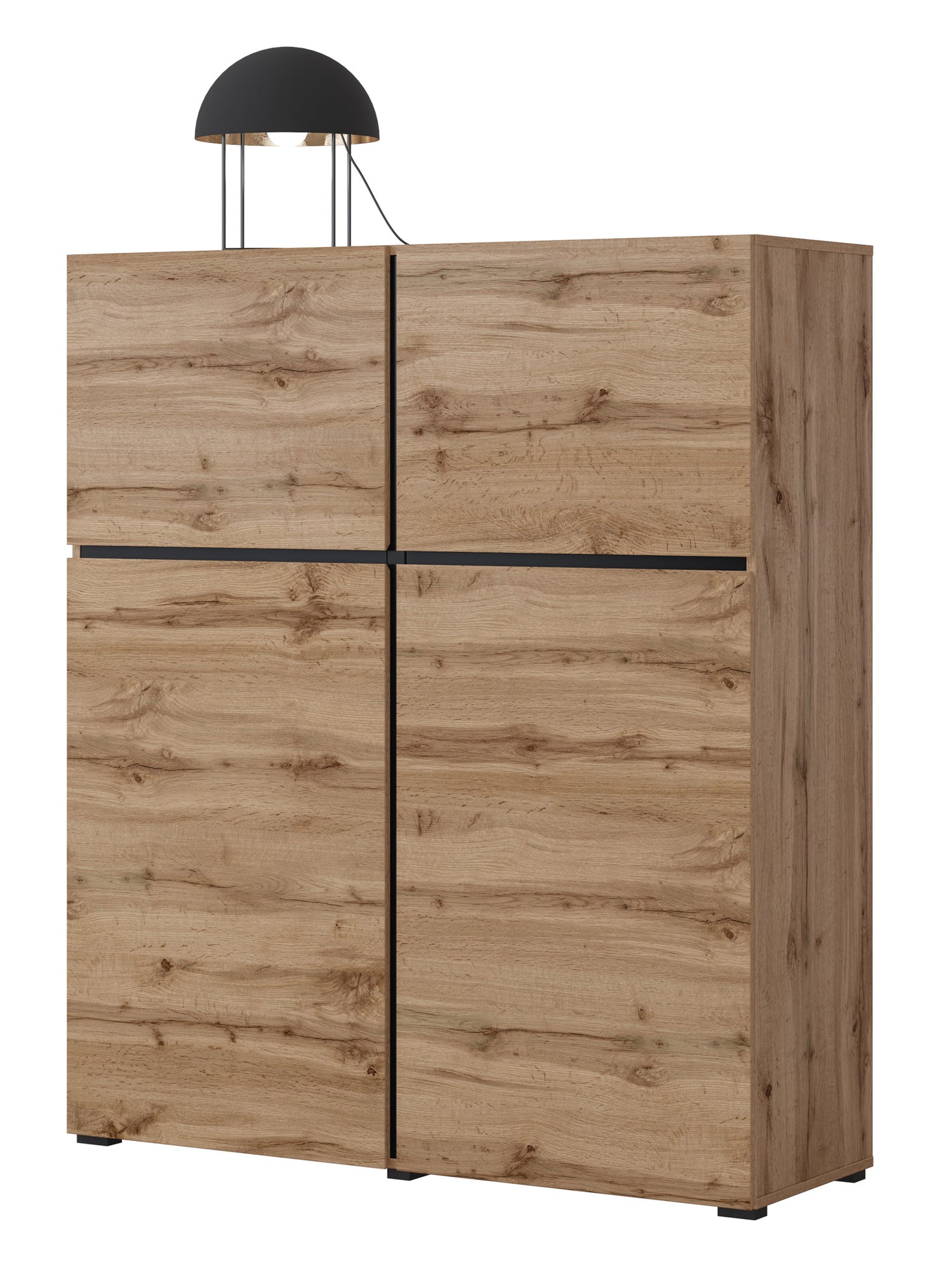 Kumode Kruzat 119/139/40 cm Votan ozols - N1 Home