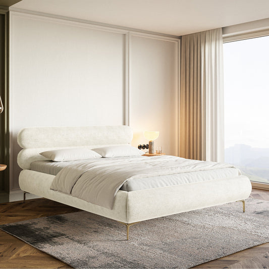 Gulta ar glabātuvi Loure 140/160/180x200 cm Perfect Harmony 01/zelts kājas - N1 Home