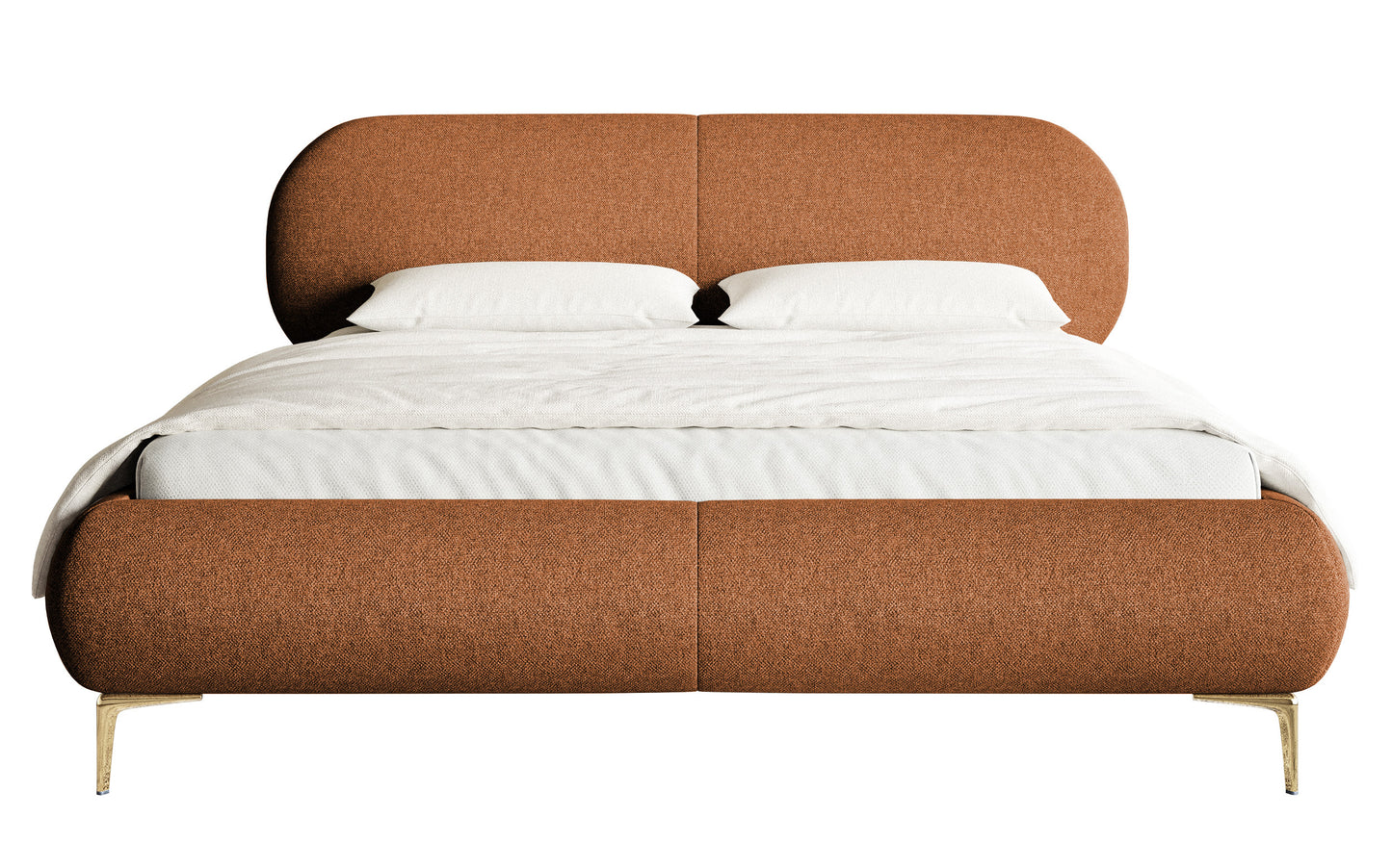 Gulta ar konteineru Valeo 140/160/180x 200 cm Toronto 06 (Lech), zelta kājas - N1 Home