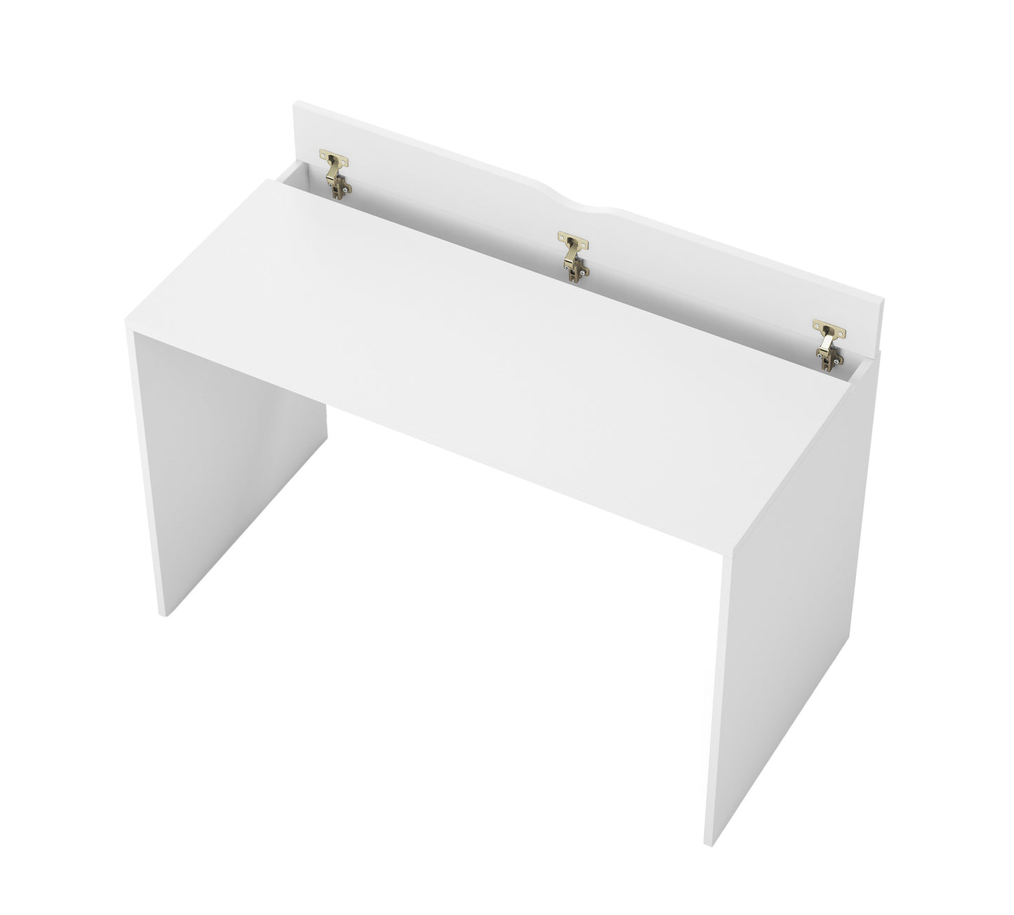 NIPONO Rakstāmgalds 120 cm / 140 cm ar uzglabāšanas vietu, balts - N1 Home