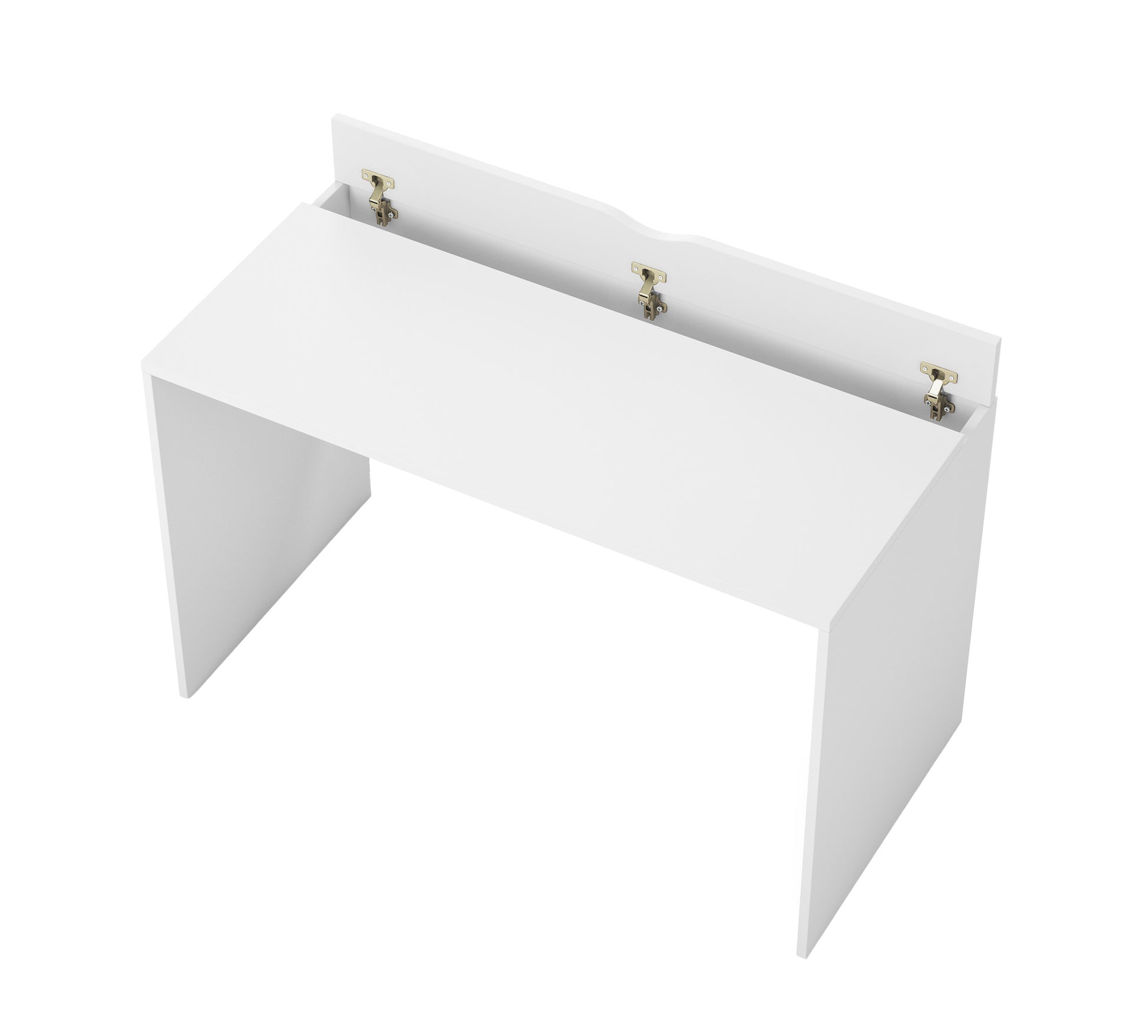 NIPONO Rakstāmgalds 120 cm / 140 cm ar uzglabāšanas vietu, balts - N1 Home