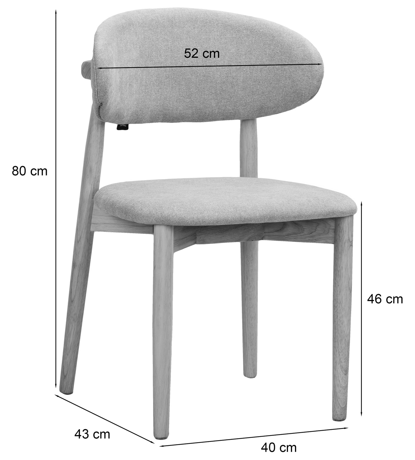 Krēsls Canvi 80/40/43 cm bēšs/ozols - N1 Home