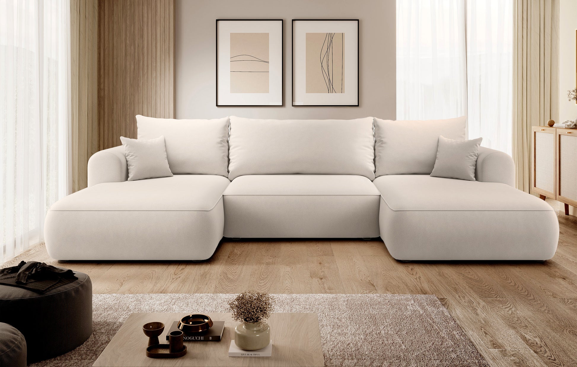 Dīvāns Ovors U 380/95/167 cm Castel 04 - N1 Home