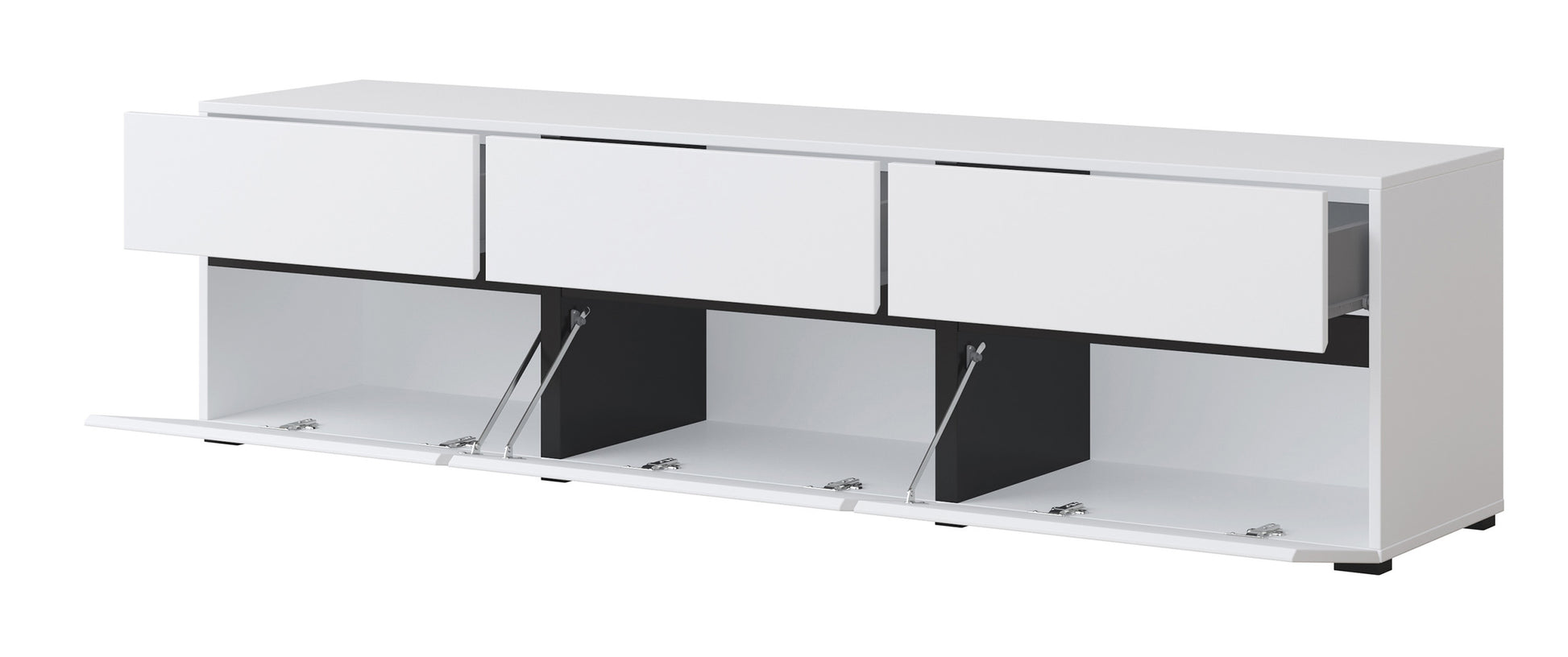 Kumode Kruzat 180/48/40 cm balts - N1 Home