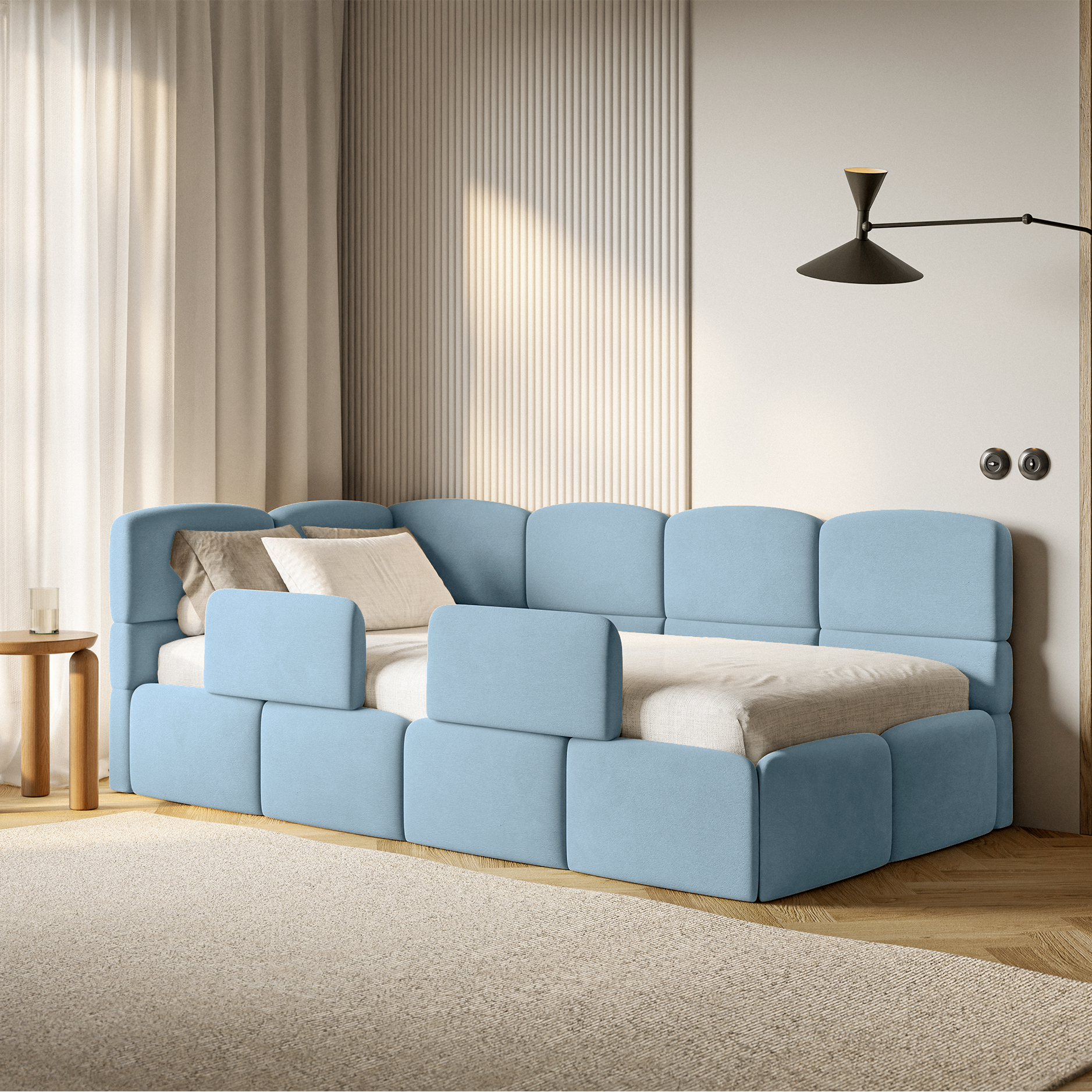 Gulra ar matraci Clod 220/88/110 cm Piano 11 - N1 Home