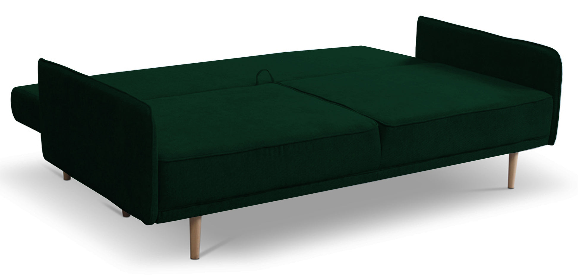 DERSPI Trīsvietīgs dīvāns, tumši zaļš, hidrofobs samts - N1 Home