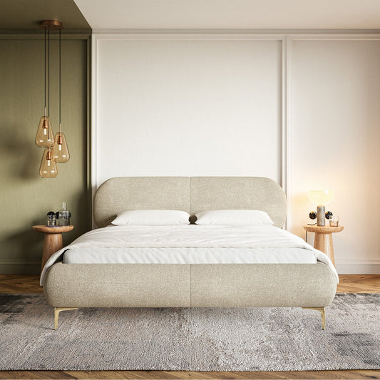 Gulta Valeo 140/160/180x 200 cm Melody 13 (Agmamito), zelta kājas - N1 Home