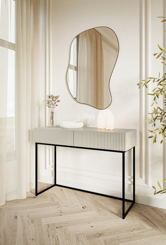 Konsole Velda 110/79/40 cm bēšs/melns