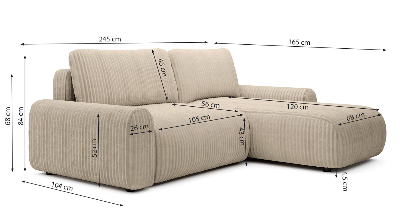 Dīvāns Lela 84/245/165 cm Ambience 20